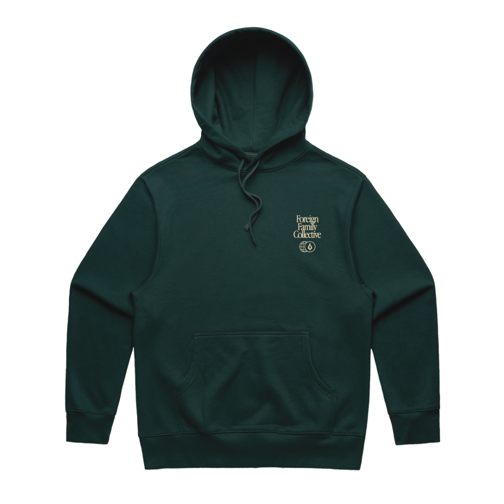 FFC Embroidered Forest Green Hoodie Foreign Family Collective